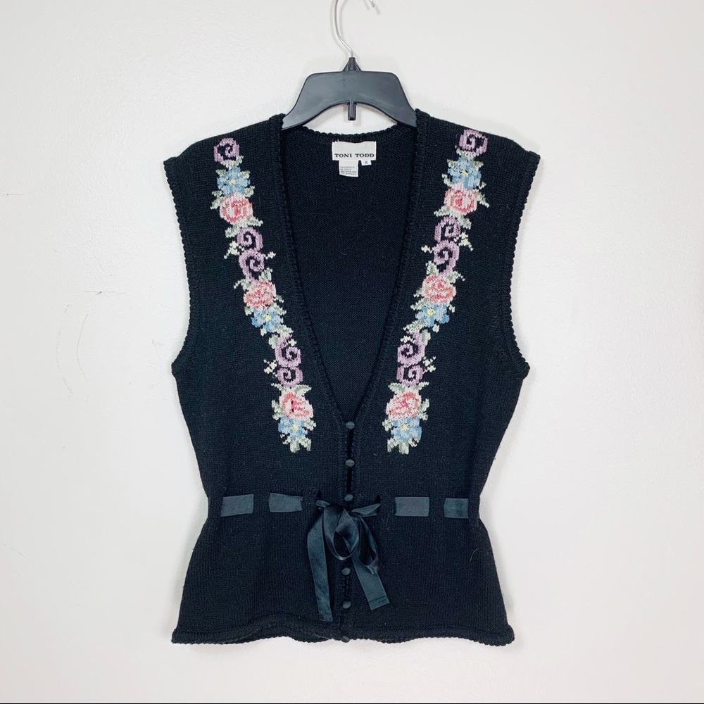 Vintage Toni Todd Knit Retro Vest Size S